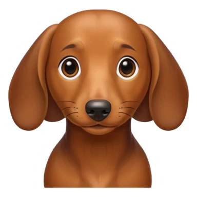 Dachshund brown short snout  sticker