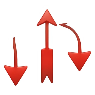 red arrow pointing down sticker