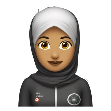 Hijabi-cyclist sticker