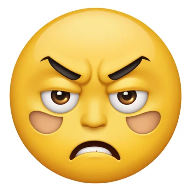 Swearing face yellow circle sticker