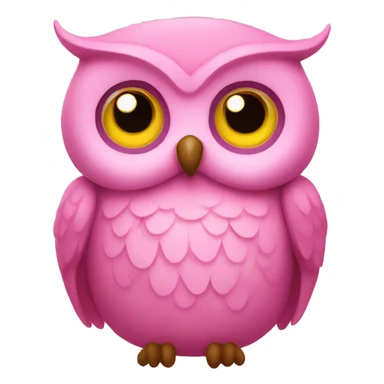 Pink owl sticker