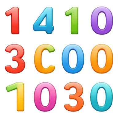 Numbers 1-10 sticker