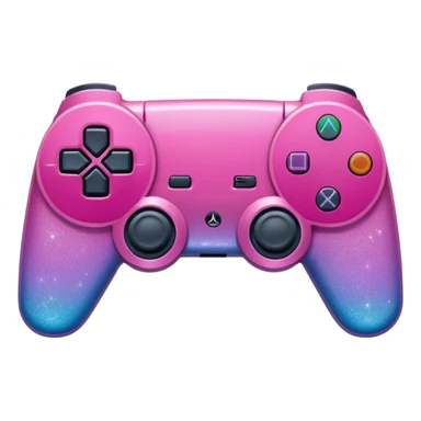 Pink ombre PlayStation console with glitter sticker