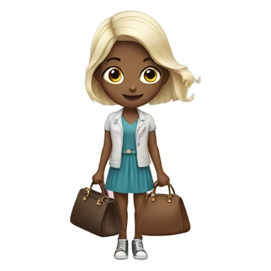 Girl with purse sticker