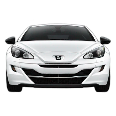 white peugeot rcz front sticker