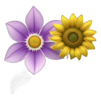 Moonflower and sunflower sticker