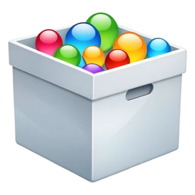 Box full of desktop objects  sticker