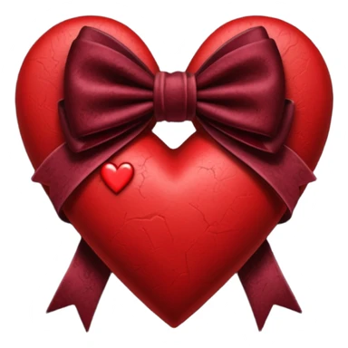 heart with a velvet bow, goth sticker