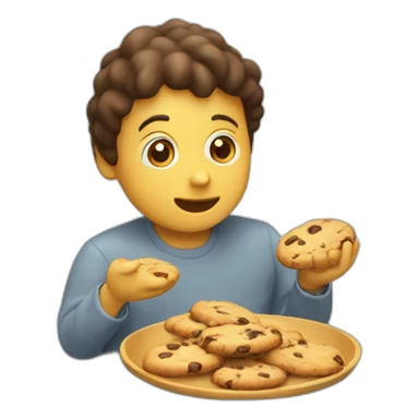 Chat qui mange des cookies sticker