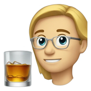 whiskey glass half full says LURK sticker