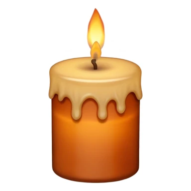 brown autumn candle sticker