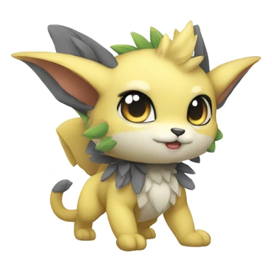 a anthro chibi-style Fakémon-hybrid full body sticker
