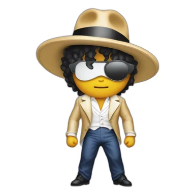 The super saiyan god dressed like Michael Jackson's iconic Smooth Criminal wear sticker