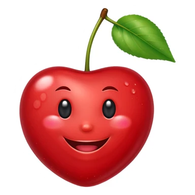 washed smiling cherry sticker