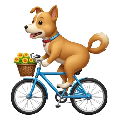 Perro en cicla sticker