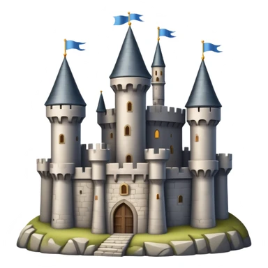medieval castle with towers sticker