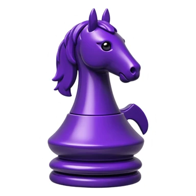 chess knight in dark purple sticker