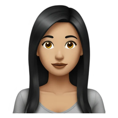 hot girlfriend with black hair sticker