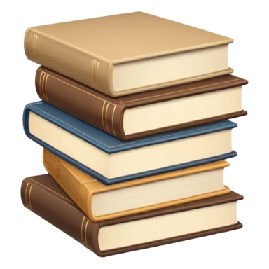 А stack of books in beige sticker