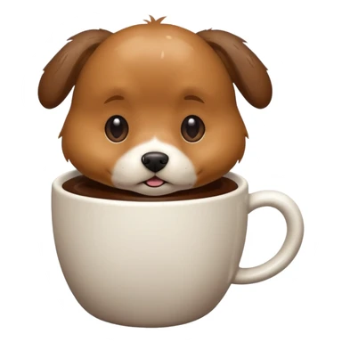 Dog in a coffee cup sticker