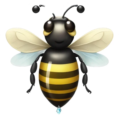 Pretty bee with jeweled crown and beautiful eyes sticker