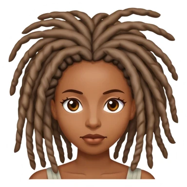 Black woman with locs rolling eyes sticker