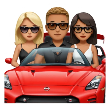 josh king jetset madrid the millionaire internet celebrity panel rank founder and instagram model girlfriend Tefi in Nissan GTR  sticker