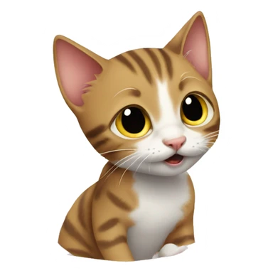 cat seeing baby for first time sticker