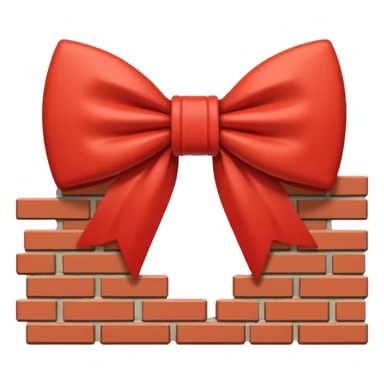 Brick bow sticker