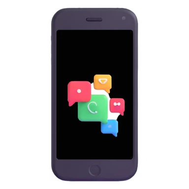smartphone with call and text notifications sticker