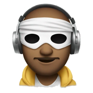 blindfolded DJ sticker