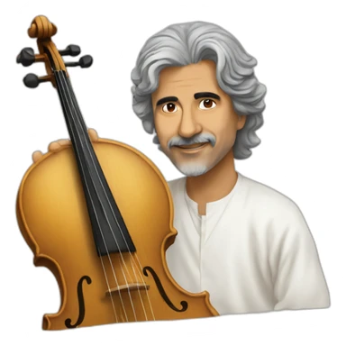 Kayhan Kalhor with his kamancheh sticker