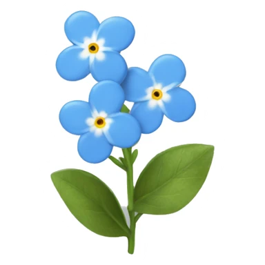 Forget me not flower sticker