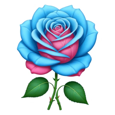 Um emoji de rosa azul sticker