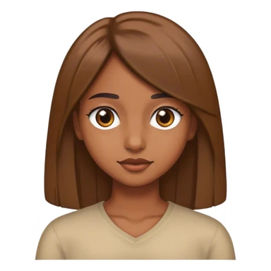 Chica morena pelo lacio sticker