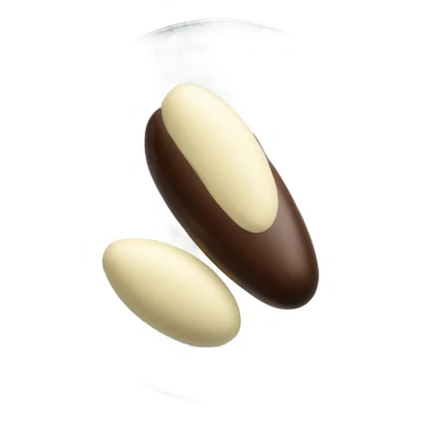 Chocolate and vanilla quenelle on glass plateemoji sticker