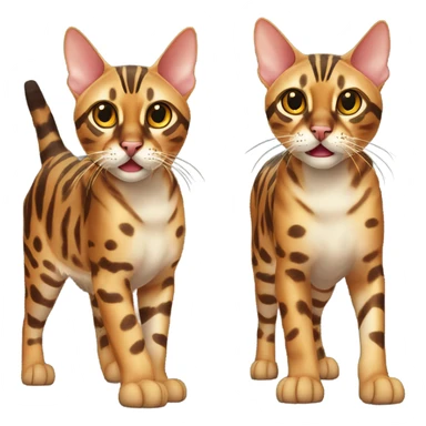 Bengal cat screaming sticker