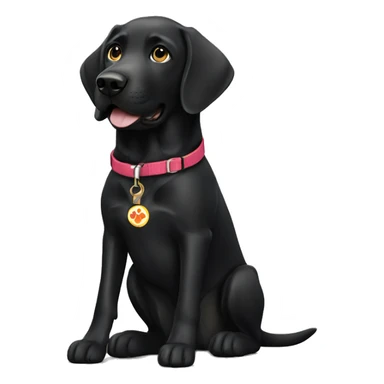 Black Labrador service dog sticker
