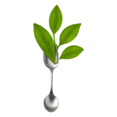  spoon with tea leaf sticker