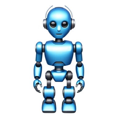 blue artificial intelligence robot sticker