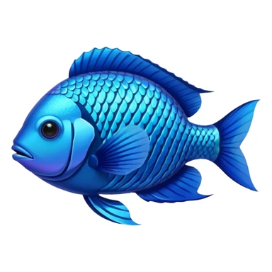 blue tropical fish sticker