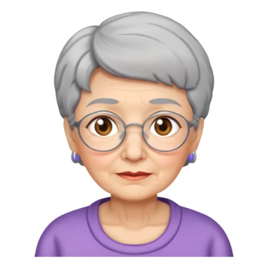 Grandma short hair sticker