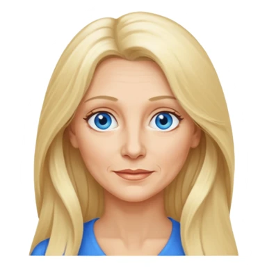 Femme 60 ans blonde cheveux long sticker