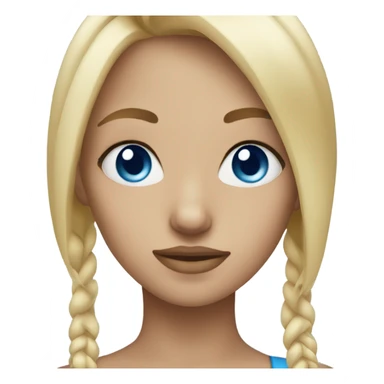 Blue eye blonde hair girl sticker