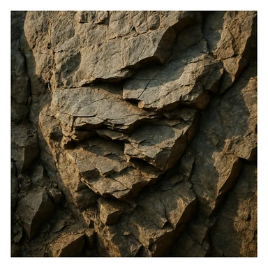 flaking off the rock face sticker