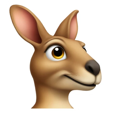 kangaroo says "yes" sticker