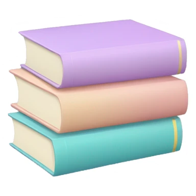 Stack of pastel books  sticker