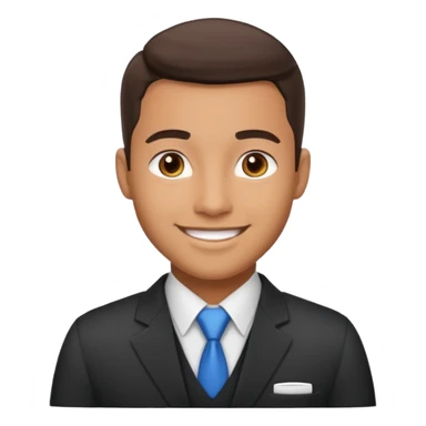 Je veux un réceptionniste d"hotel élégant masculin métissé sticker