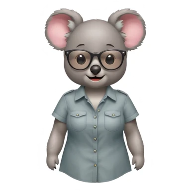 Koala vestido de directora de cine sticker