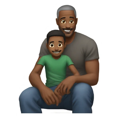 father and son bond moment sticker